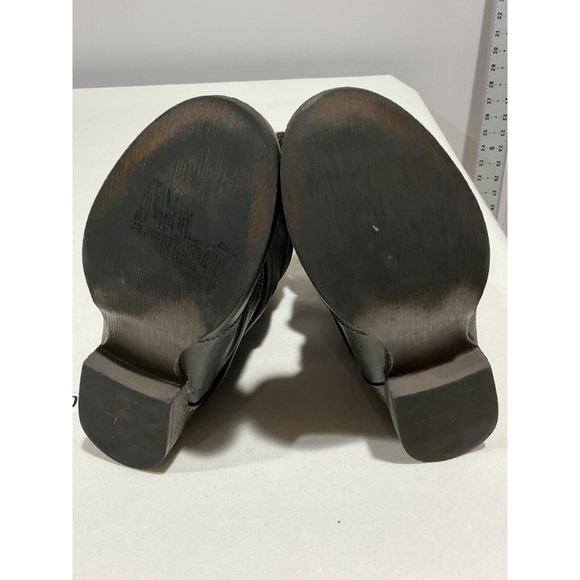 Woman’s Size 8 Just Fab Black Faux Leather Strappy Calf Length Boots - Picture 5 of 7